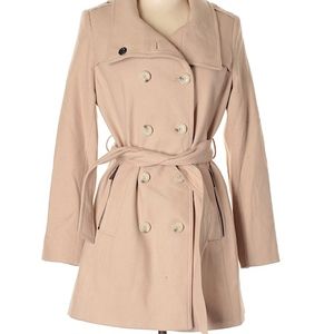 DKNY beige wool coat